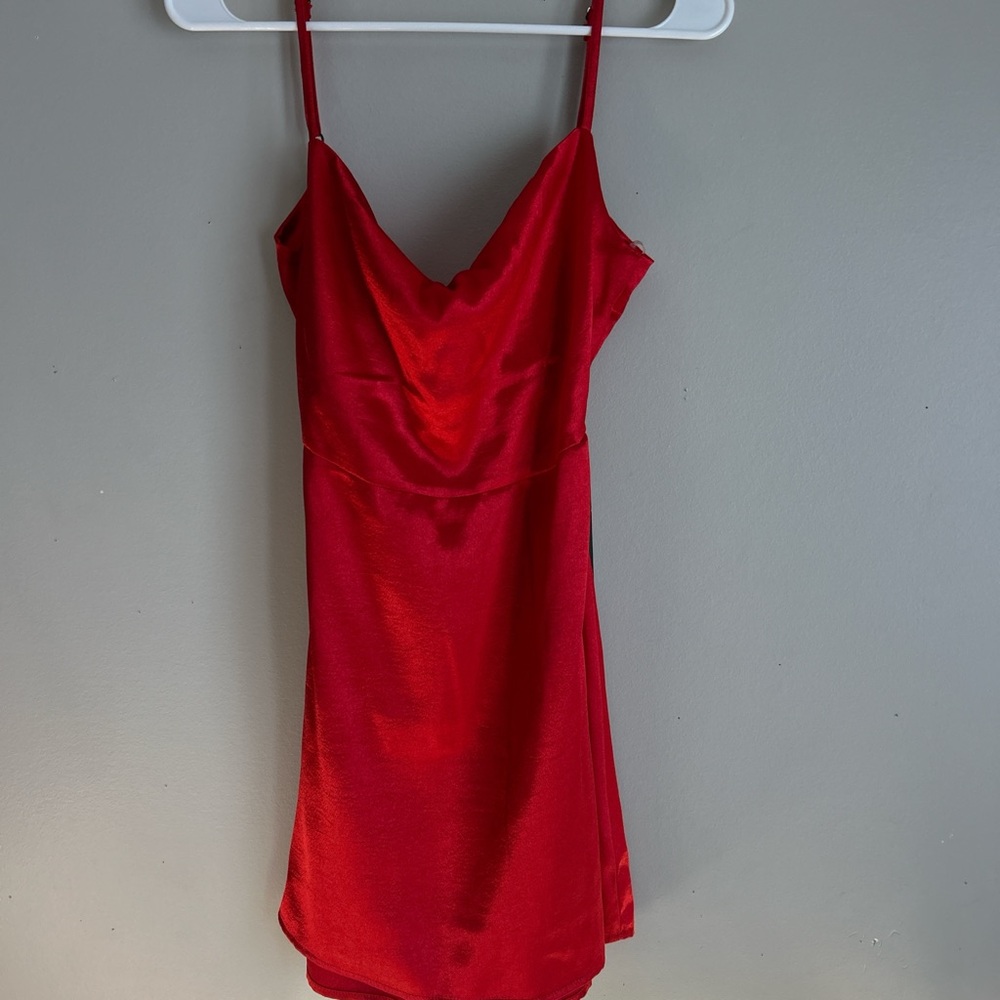 Target Vibrant Red Satin Dress